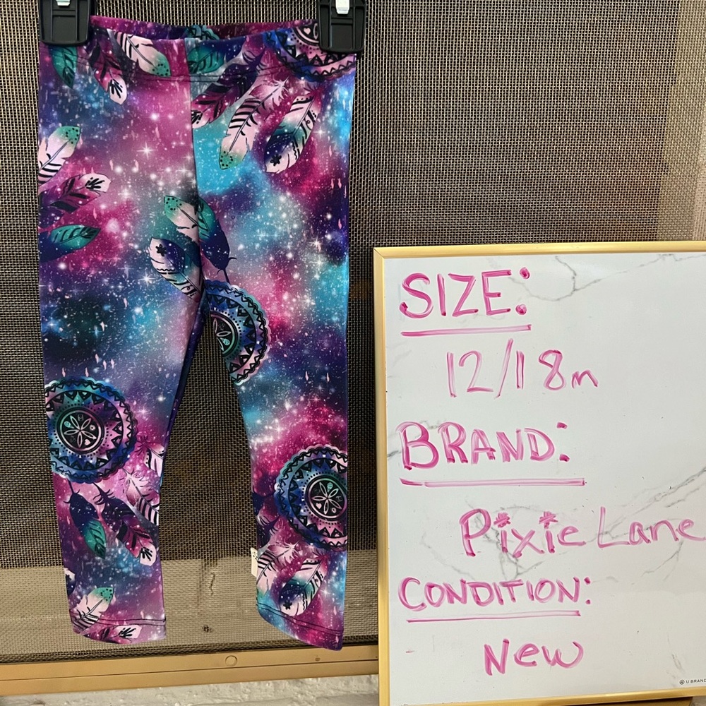 Pixie lane galaxy spandex leggings 12/18m and 18/24 m NEW